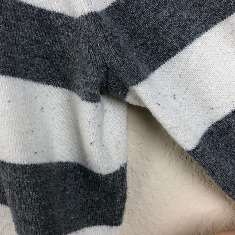 J. Crew Grey + Cream Striped Sweater - Picture 5 of 5
